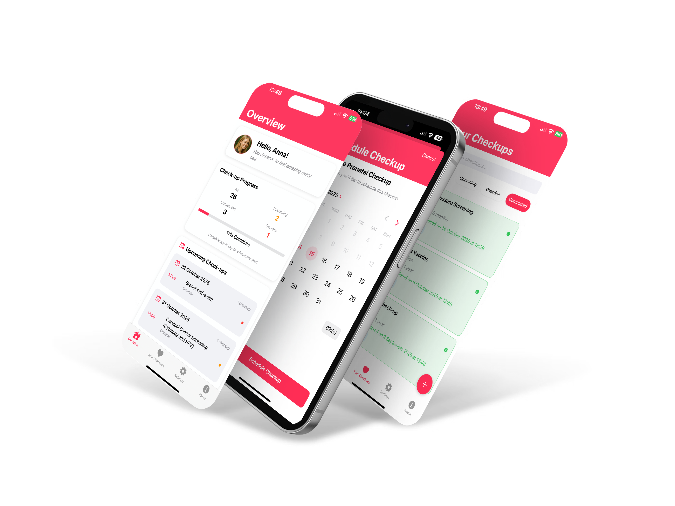 My Ona Checkup App Screenshots